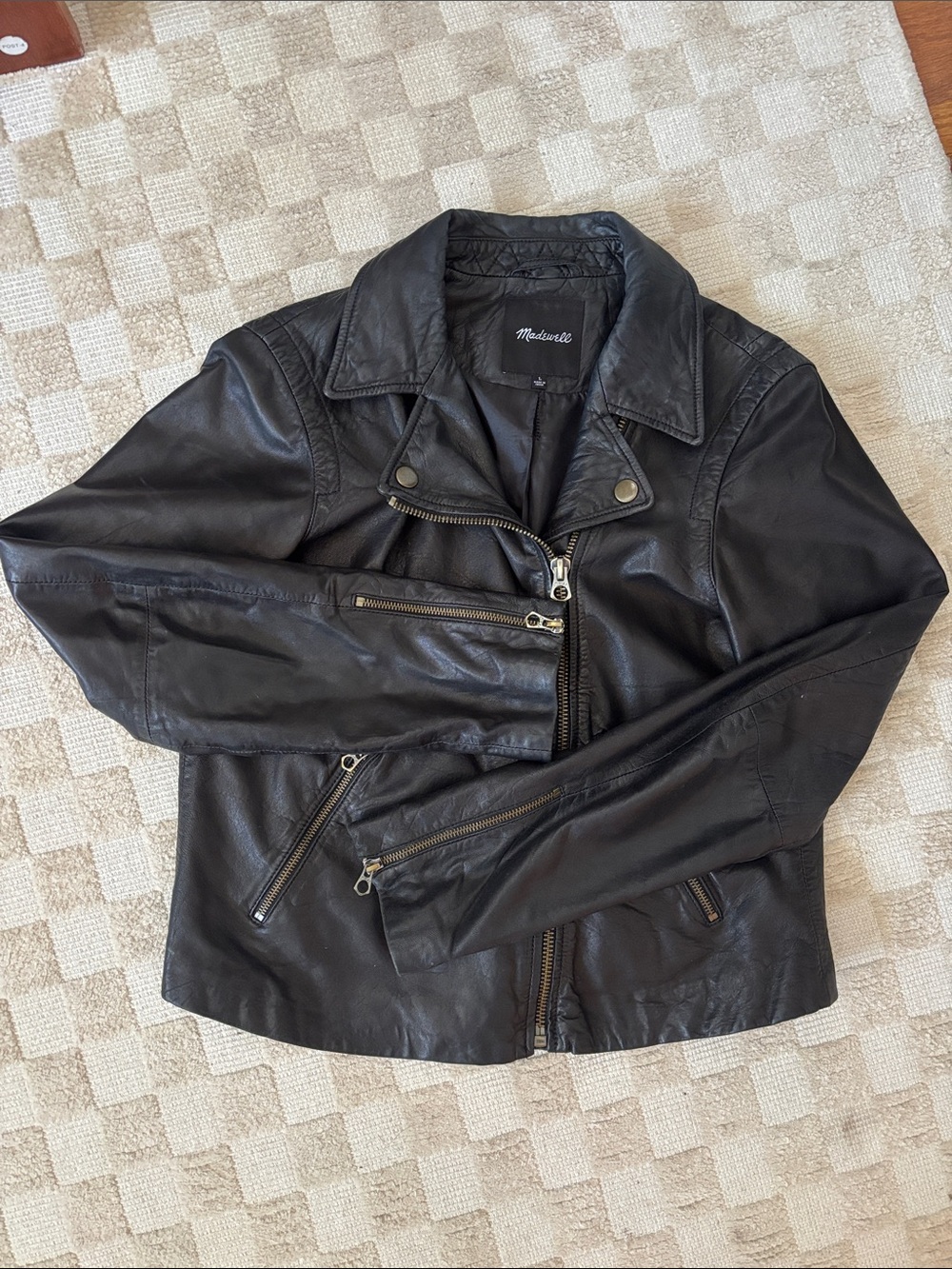 Madewell Black Leather Moto Jacket - Women